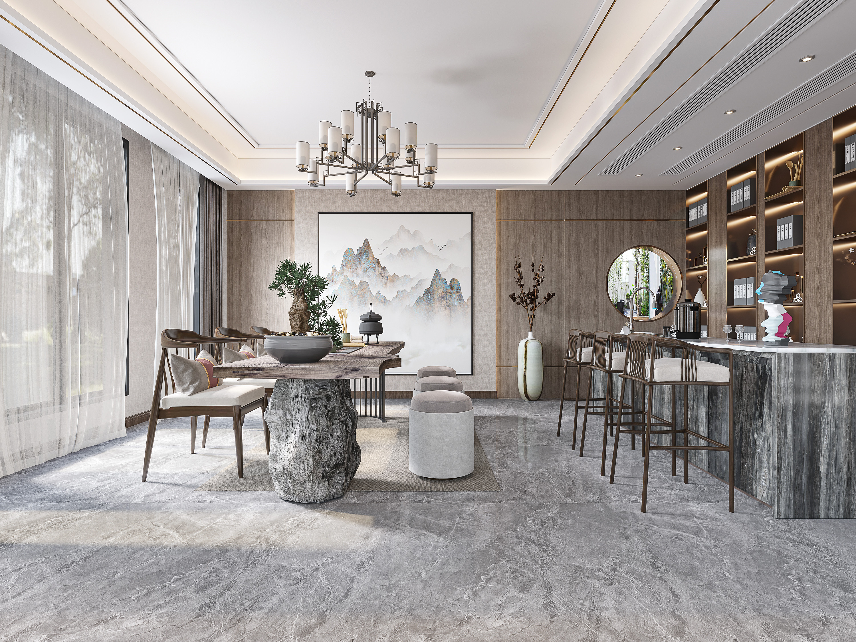 新中式东方美学,大国风范!-室内设计-拓者设计吧