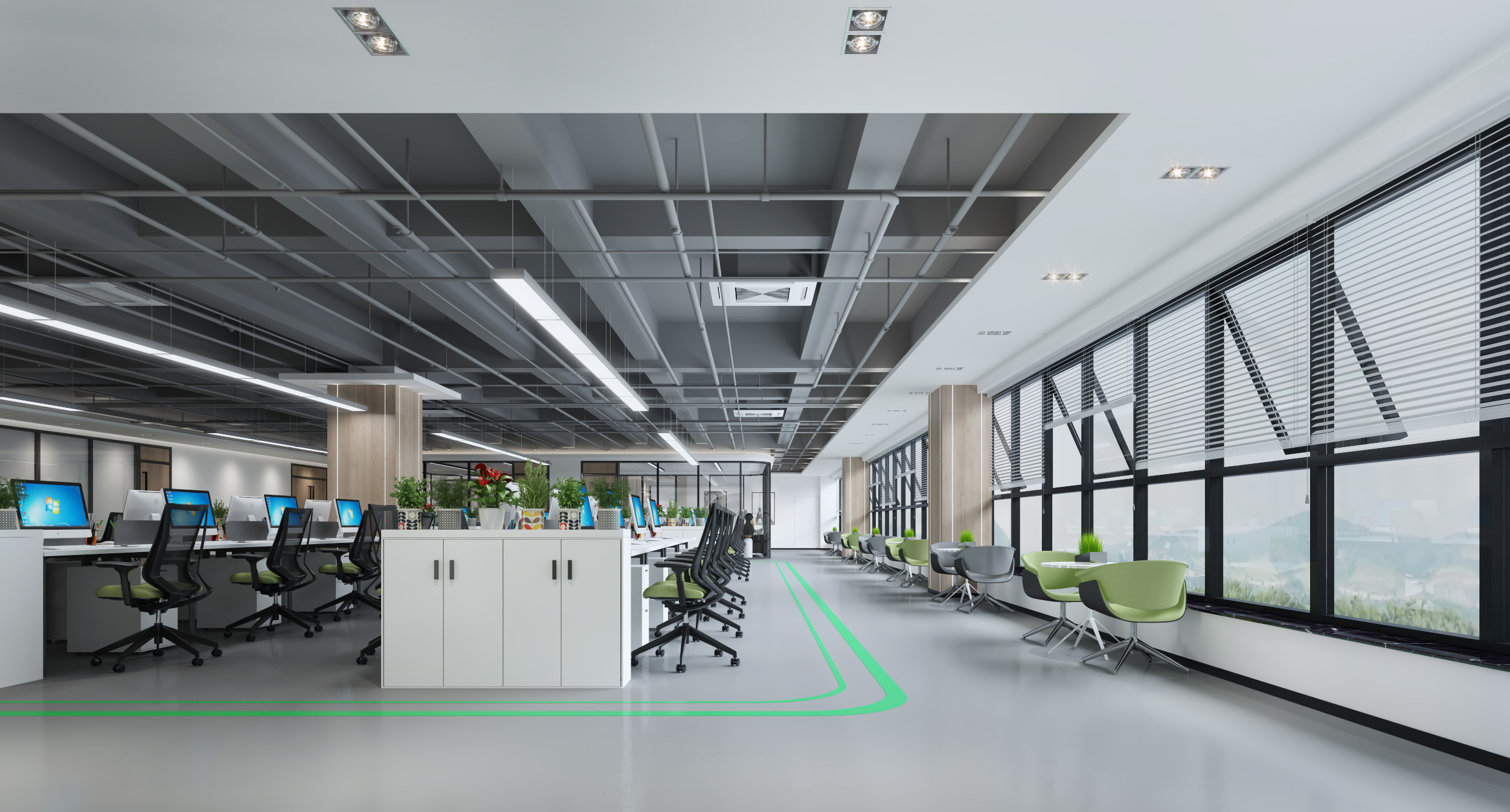 现代办公区大厅