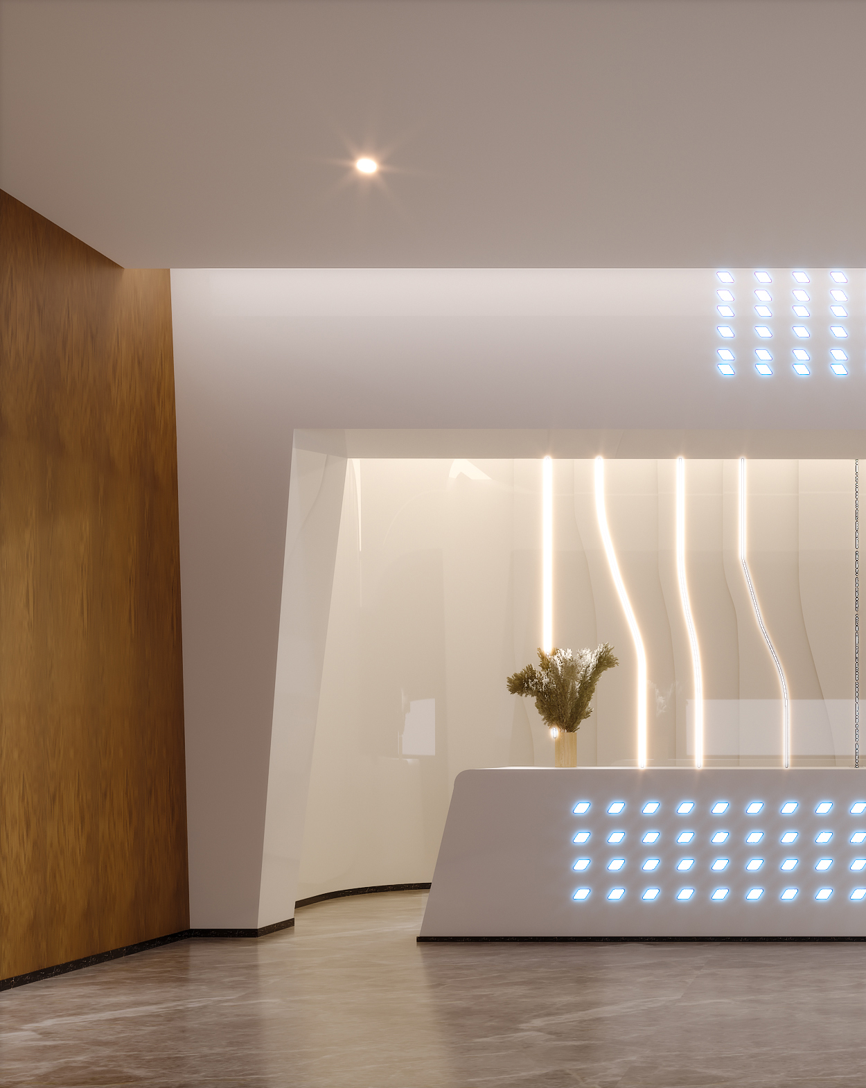 现代简约轻奢前台公司前台接待北欧前台接待大厅健身房前台美容院接待