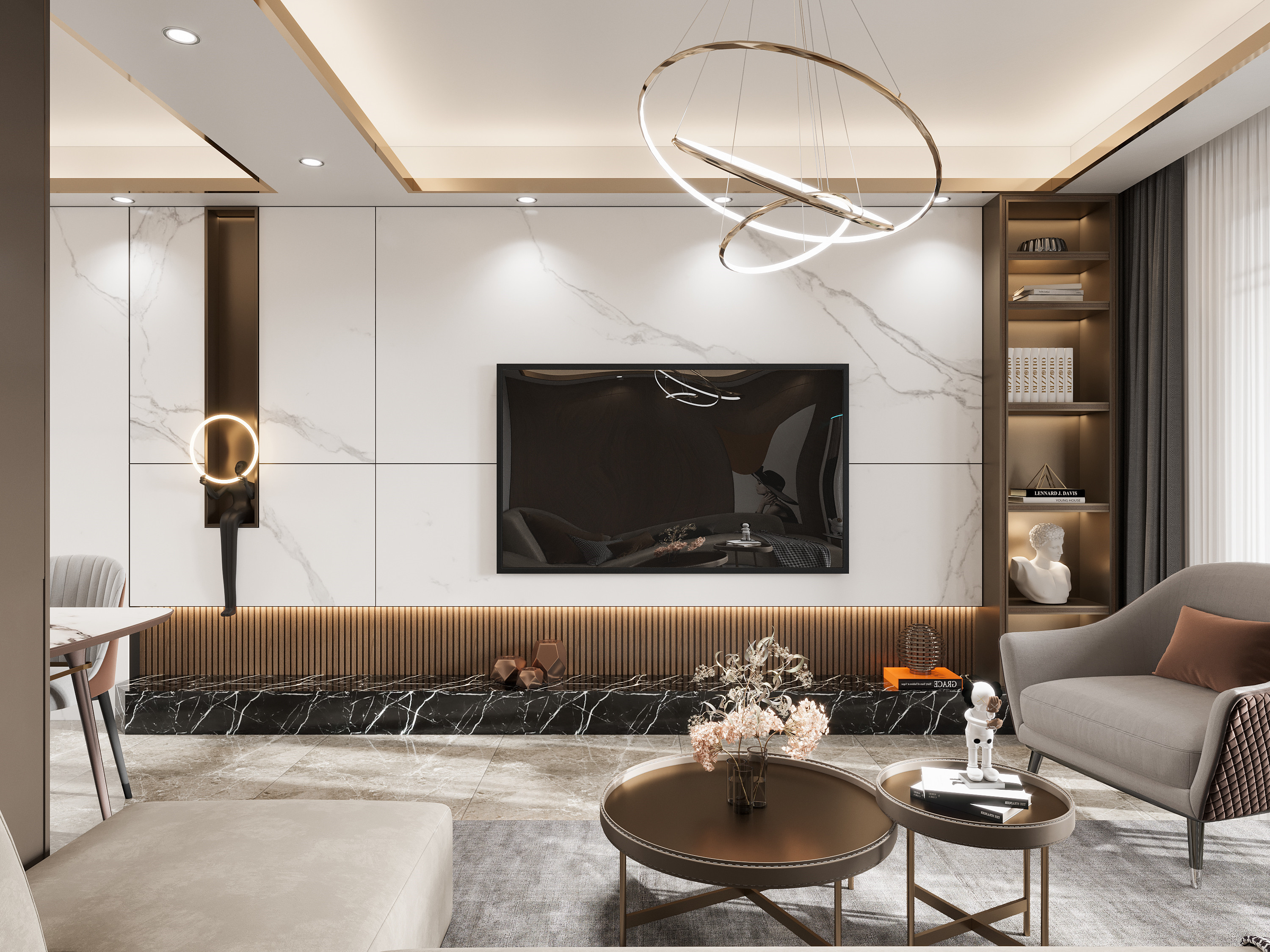 现在轻奢现代黑白灰案例