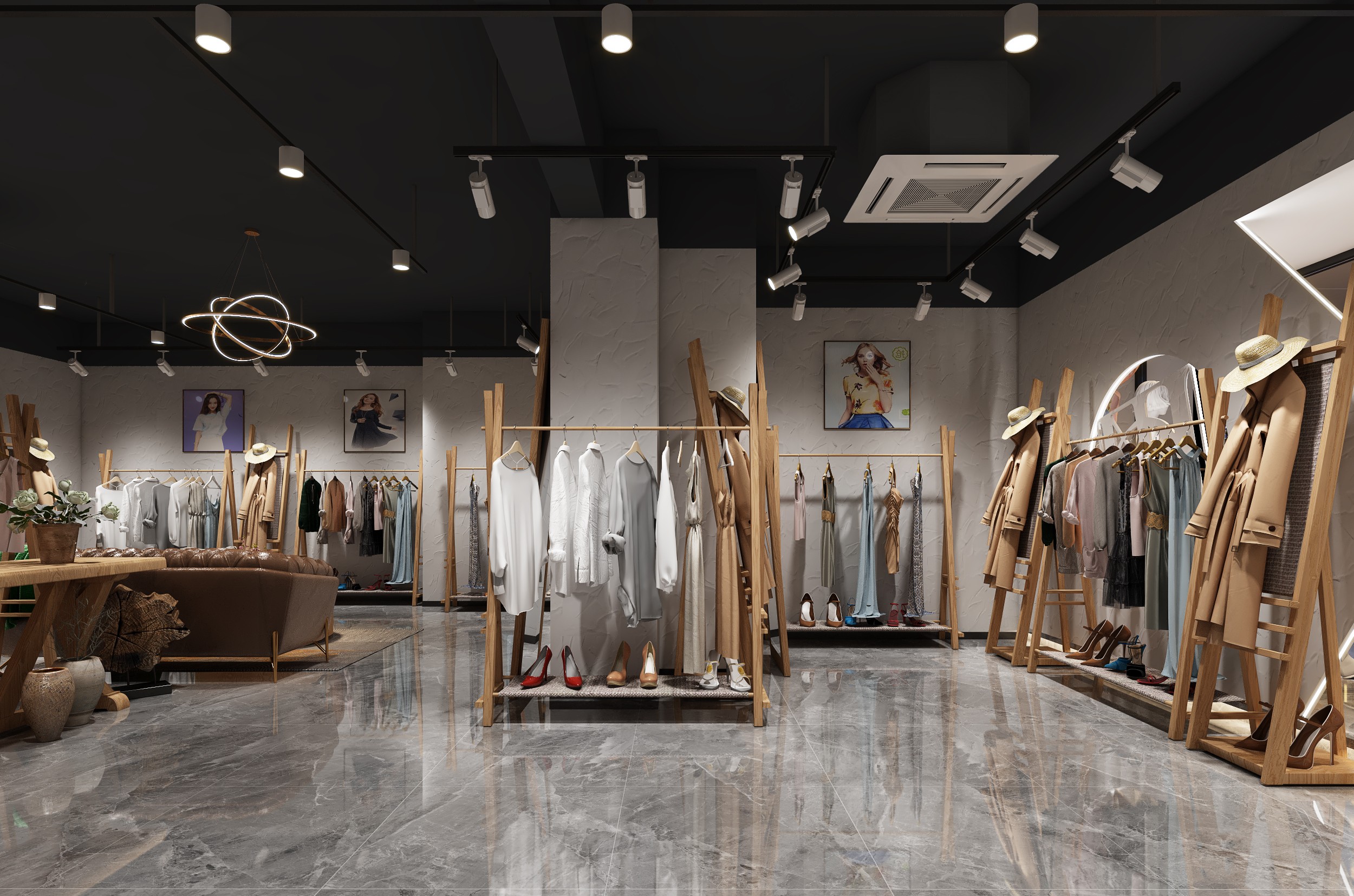 现代衣服专卖店-室内设计-拓者设计吧