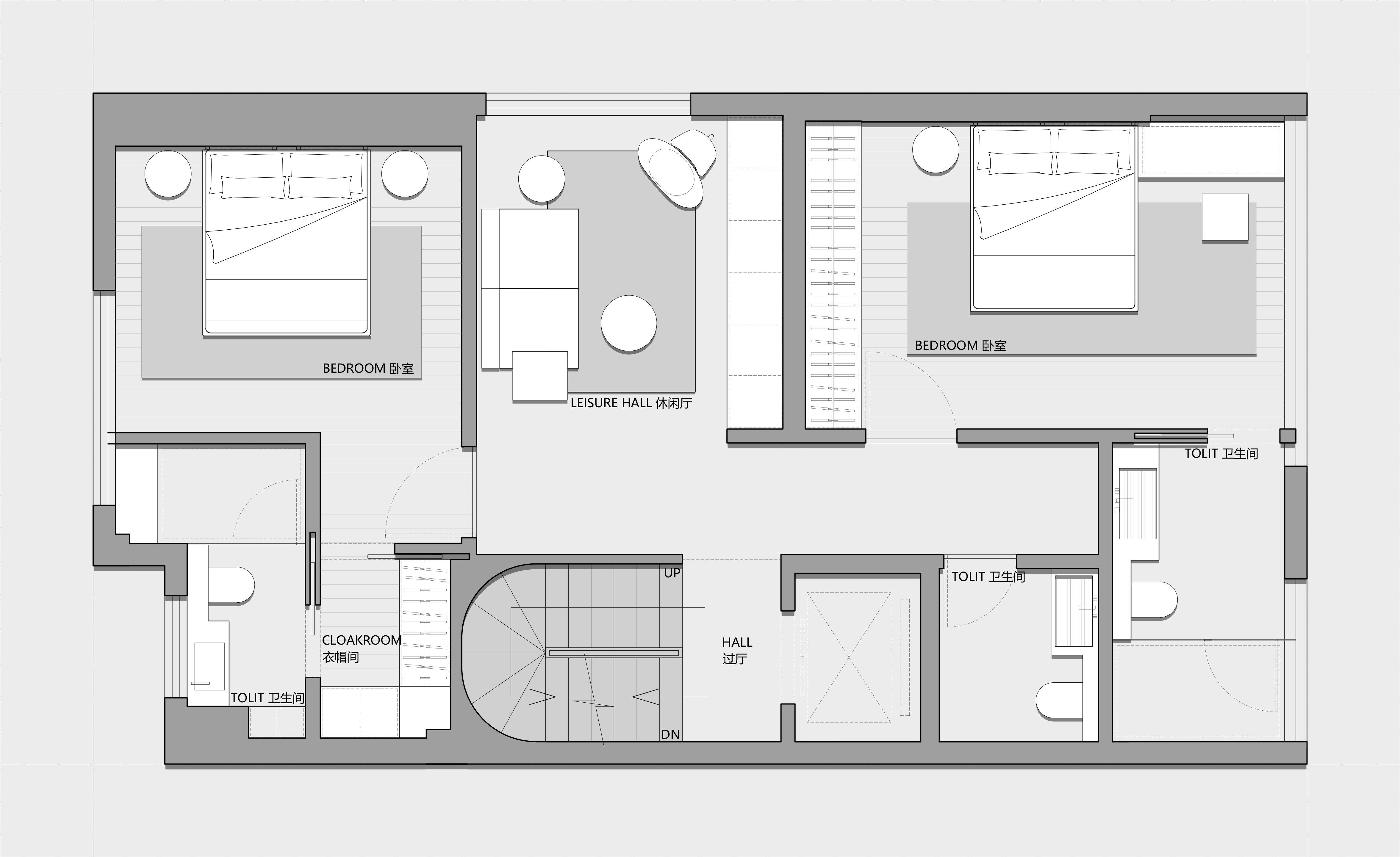 283㎡三层联排别墅平面cad psd