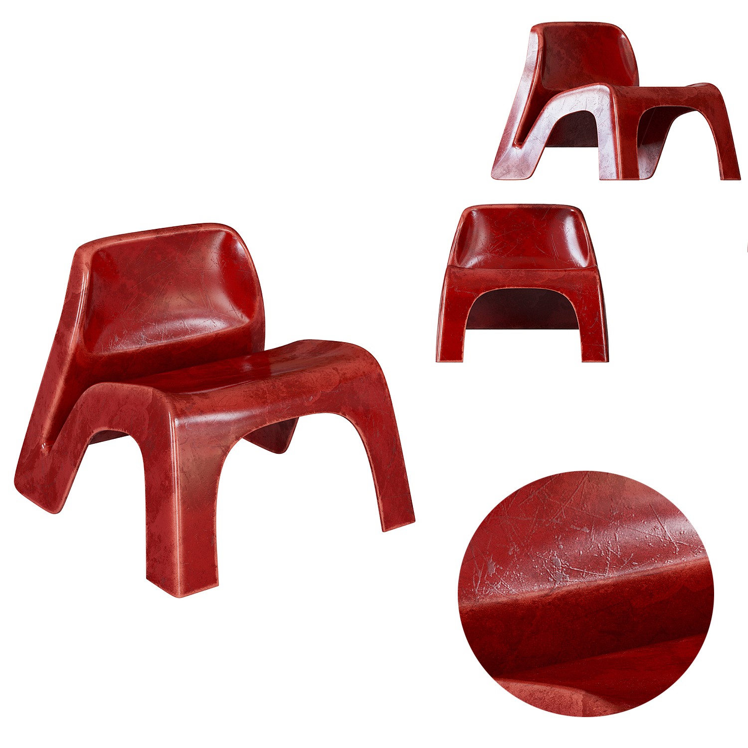 Fiberglass lounge chair ƿ