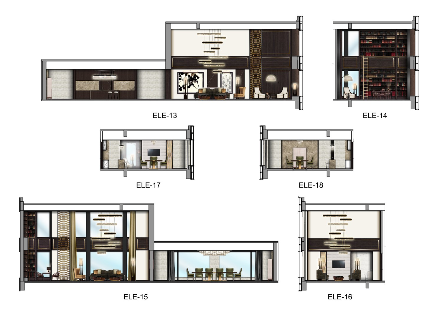 S4 Presidential suite LOUNGE DINING STUDY elevations - A3 - 1-100 option 2.jpg