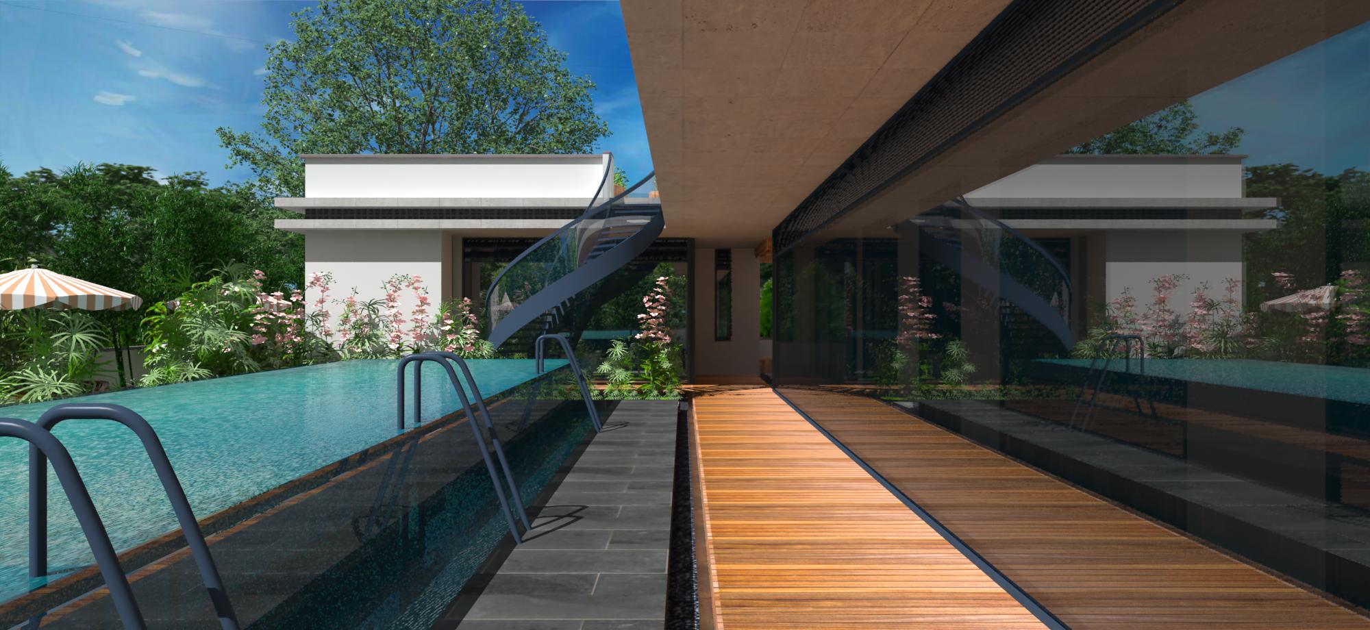 һ���ݶ���̨��Ӿ�أ���԰��ʨ�����������