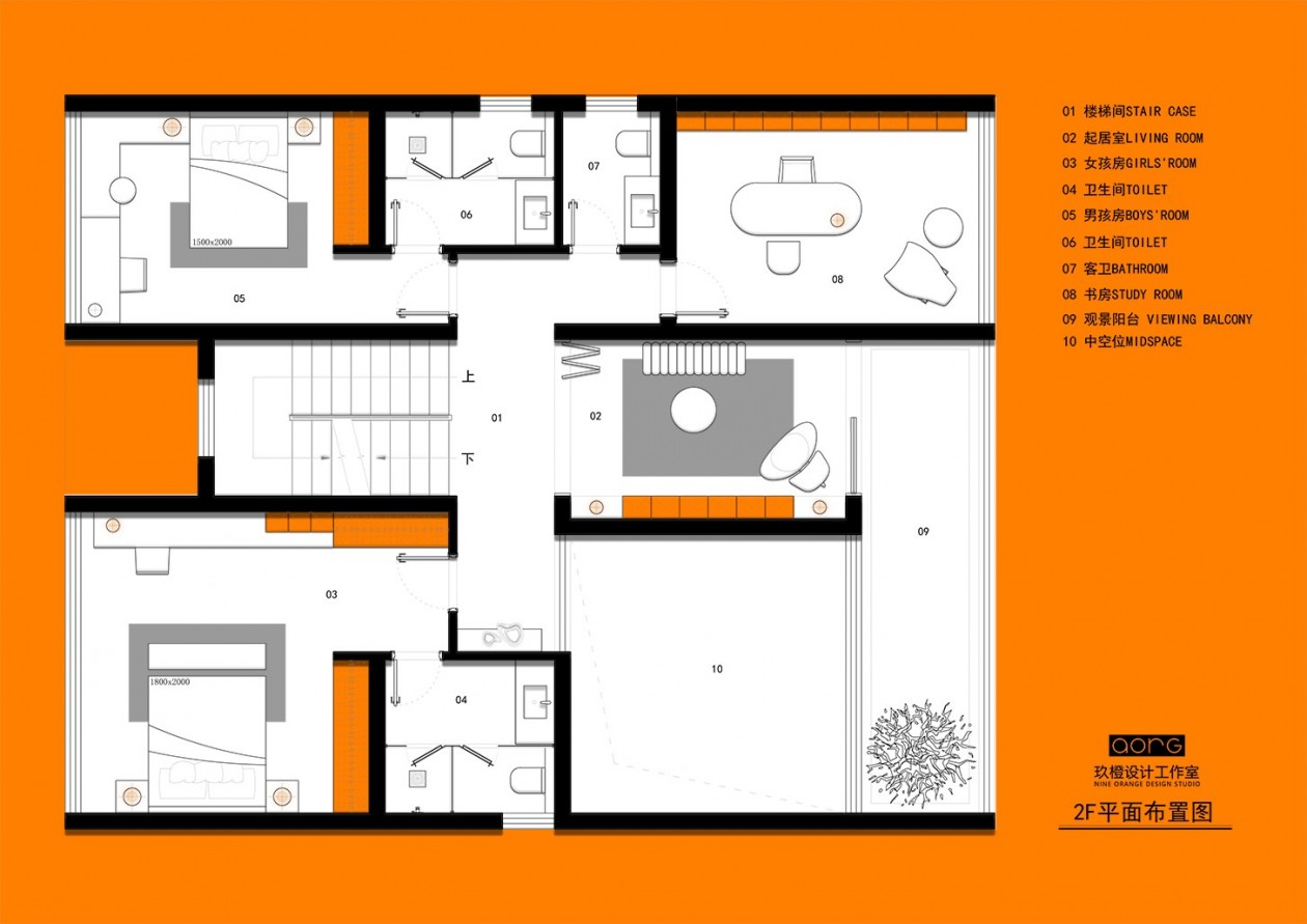 【4层600m2长14m*宽11m自建房】CAD方案+SU模型+PSD文件【玖橙设计工作室】-室内设计-拓者设计吧