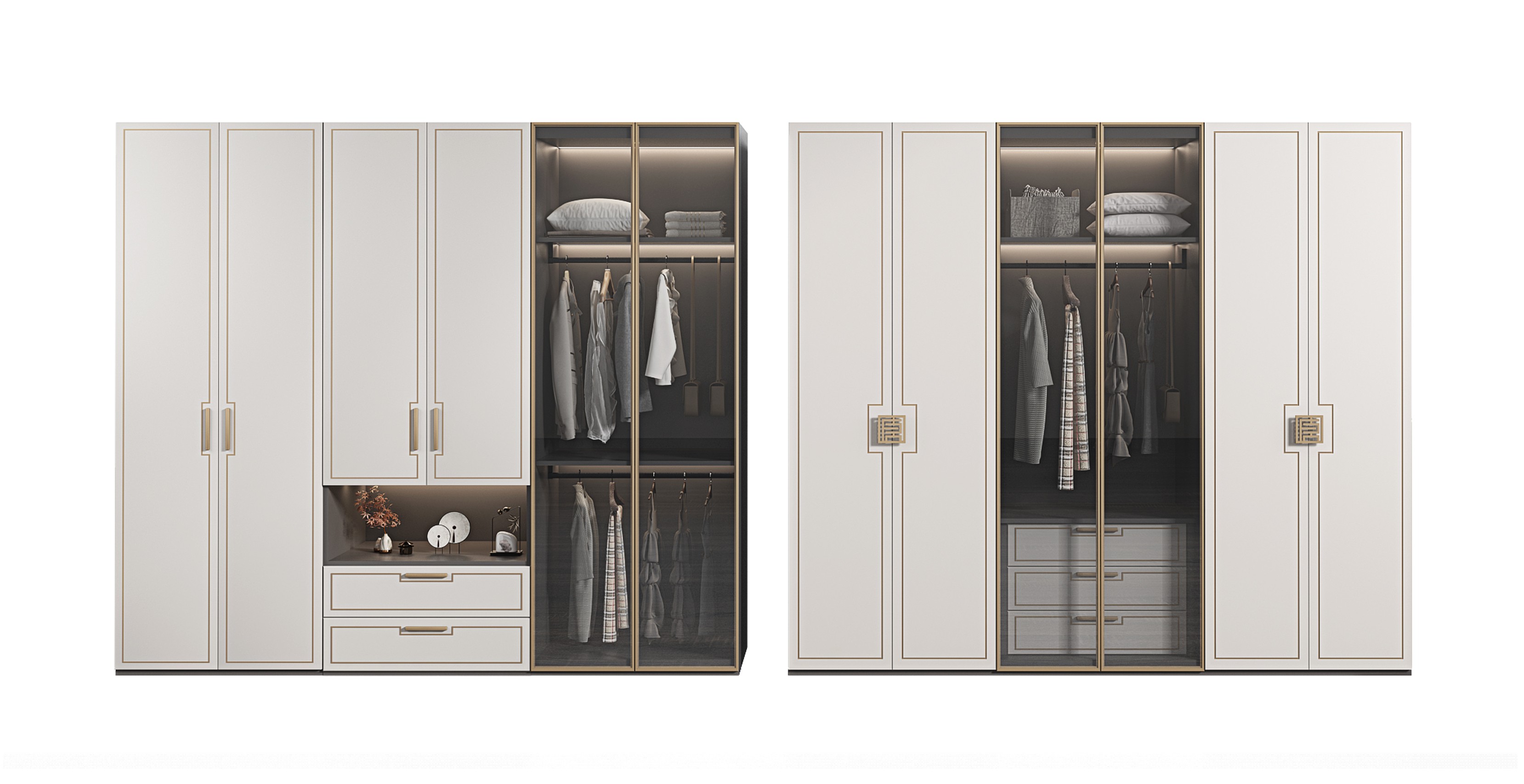 现代（新）中式衣柜|空间|家装设计|李宗策 - 原创作品 - 站酷 (ZCOOL)