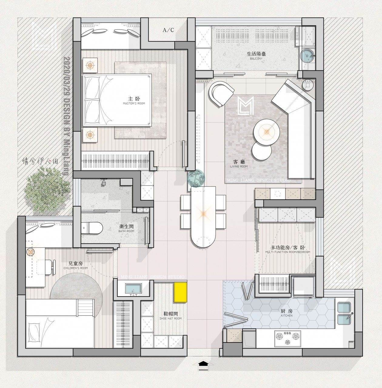 平面户型优化_Designer.ming.L_全国通用小户型87m²-室内设计-拓者设计吧