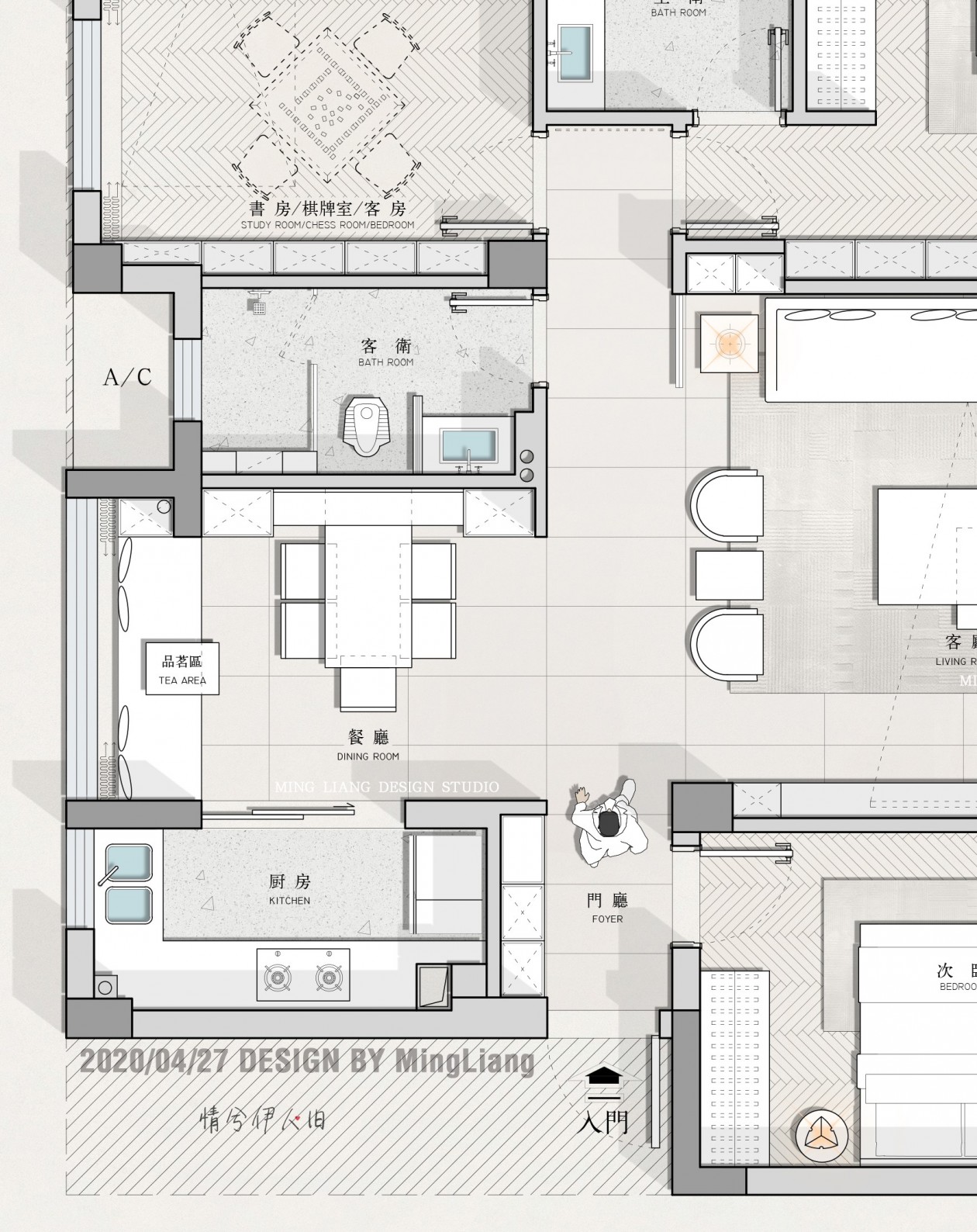 平面户型优化_Designer.ming.L_常规布局优化思路124m²-室内设计-拓者设计吧