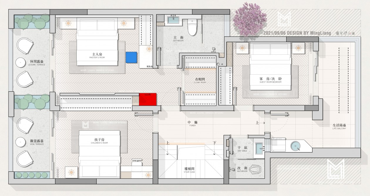 平面户型优化_Designer.ming.L_三层叠墅｜居家商务型布局优化思路283m²-室内设计-拓者设计吧