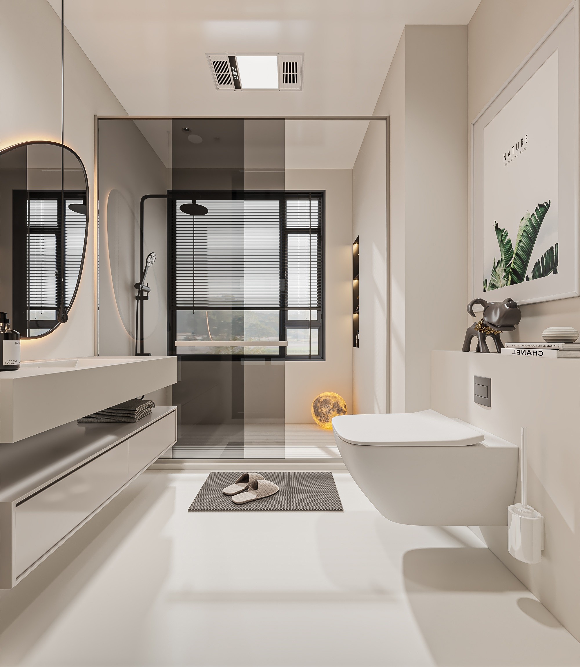 现代卫生间 马桶 浴室柜 洗脸盆 镜子 玻璃隔断 浴缸-室内设计-拓者设计吧