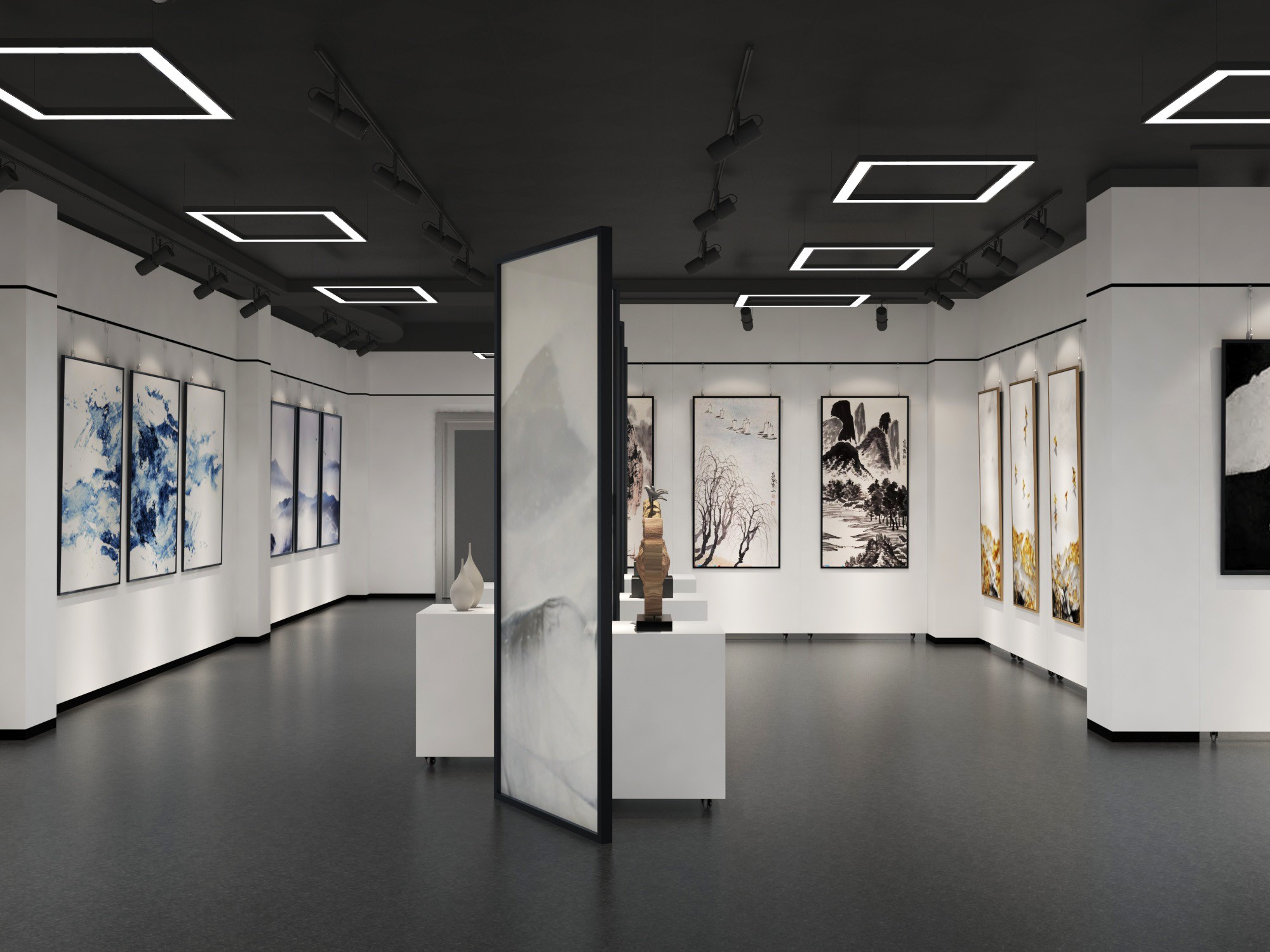 美术展厅-室内设计-拓者设计吧
