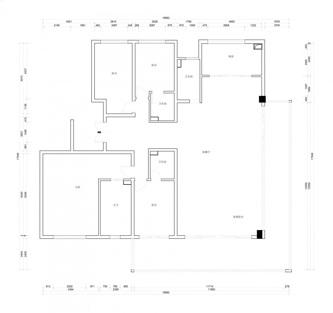 平面户型优化_Designer.ming.L_大平层｜两稿方案282m²-室内设计-拓者设计吧