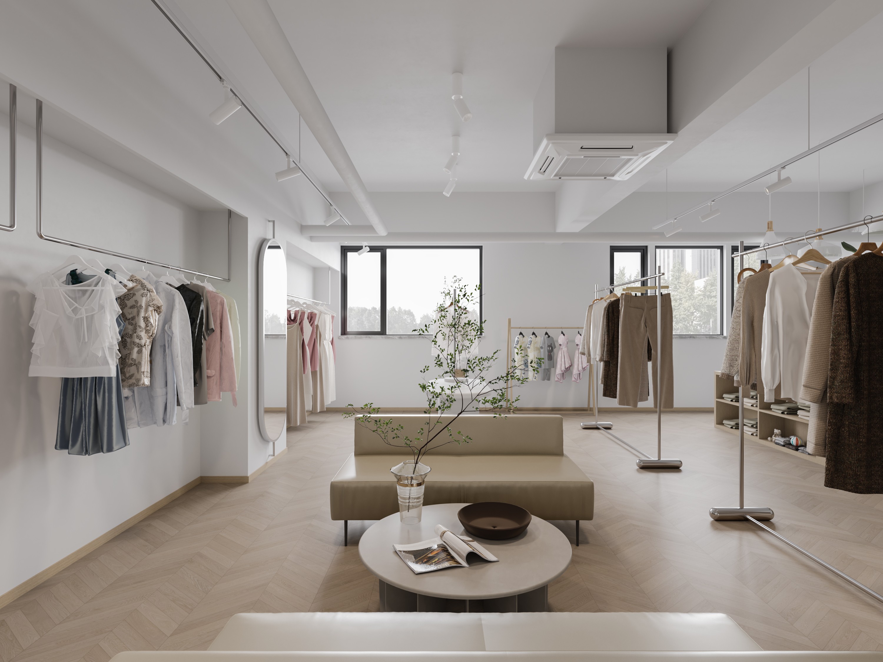 CR 现代儿童服装店 服装店 女童服装 衣服店 童装店 女装店 展架货架-室内设计-拓者设计吧
