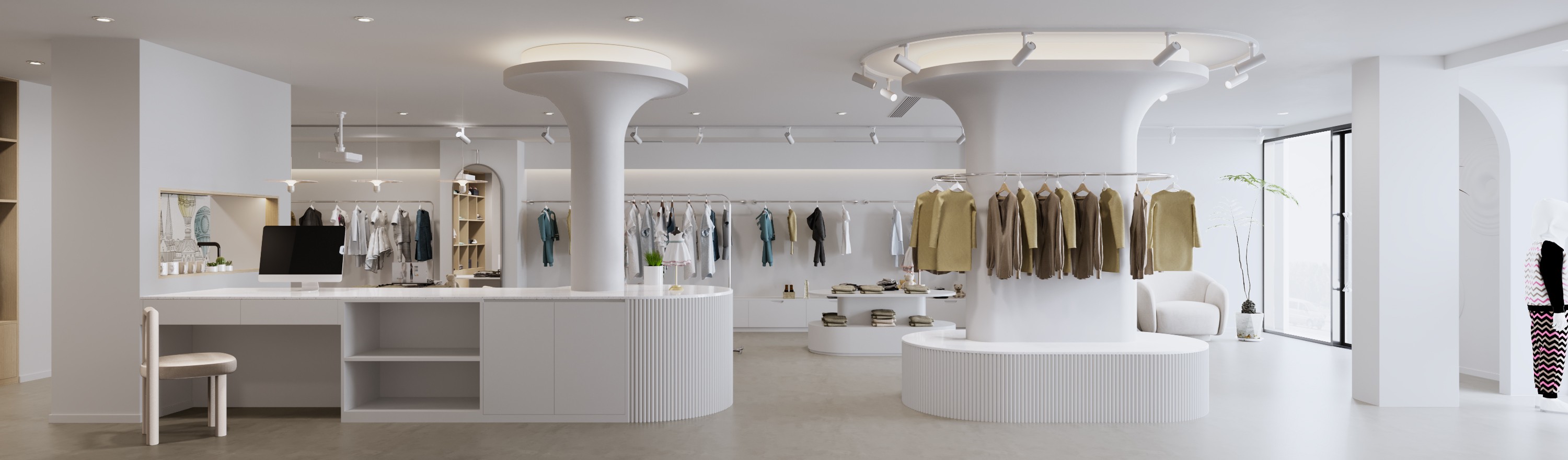 CR 现代儿童服装店 服装店 女童服装 衣服店 童装店 女装店 展架货架-室内设计-拓者设计吧