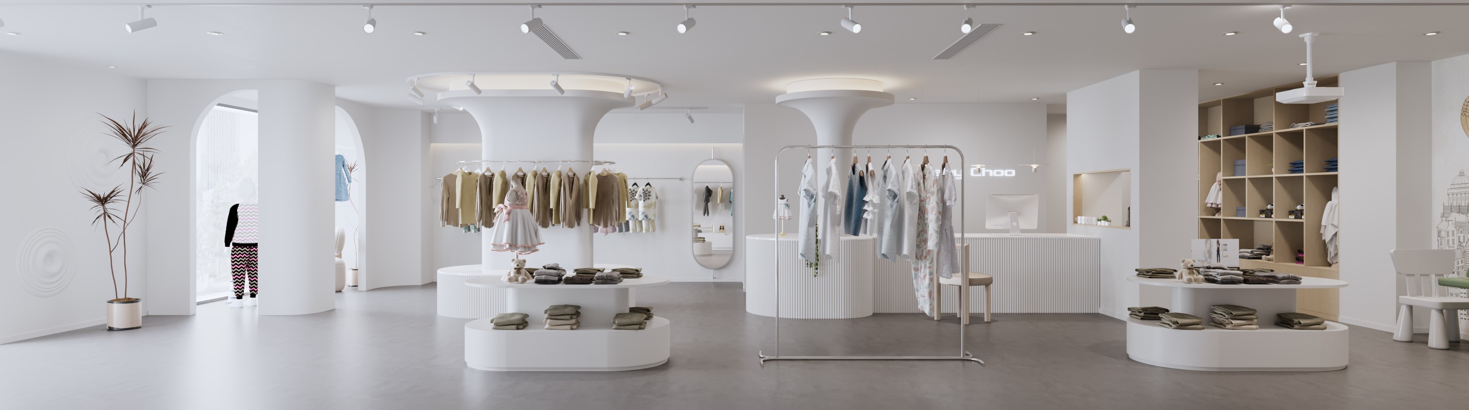CR 现代儿童服装店 服装店 女童服装 衣服店 童装店 女装店 展架货架-室内设计-拓者设计吧