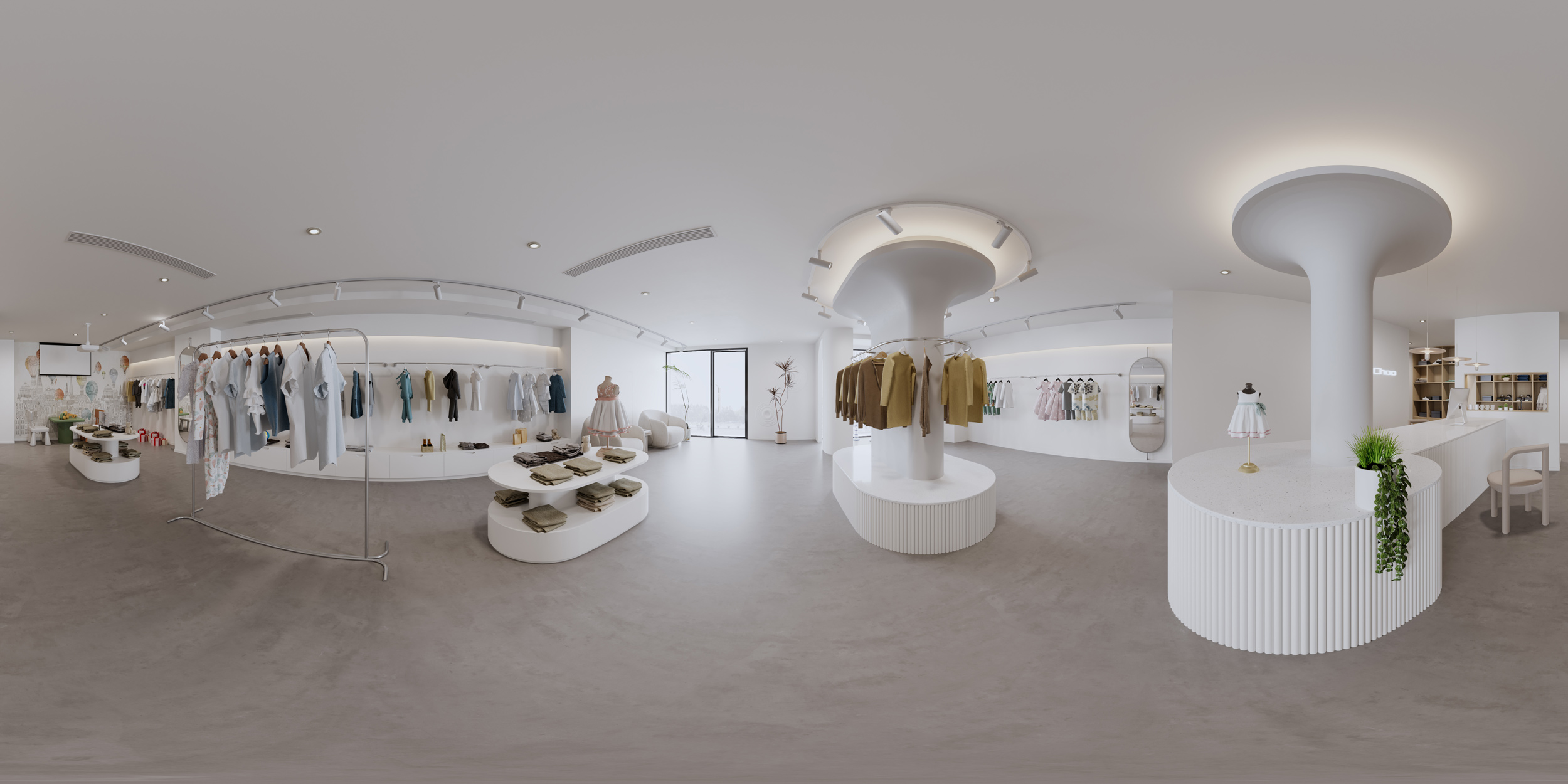 CR 现代儿童服装店 服装店 女童服装 衣服店 童装店 女装店 展架货架-室内设计-拓者设计吧