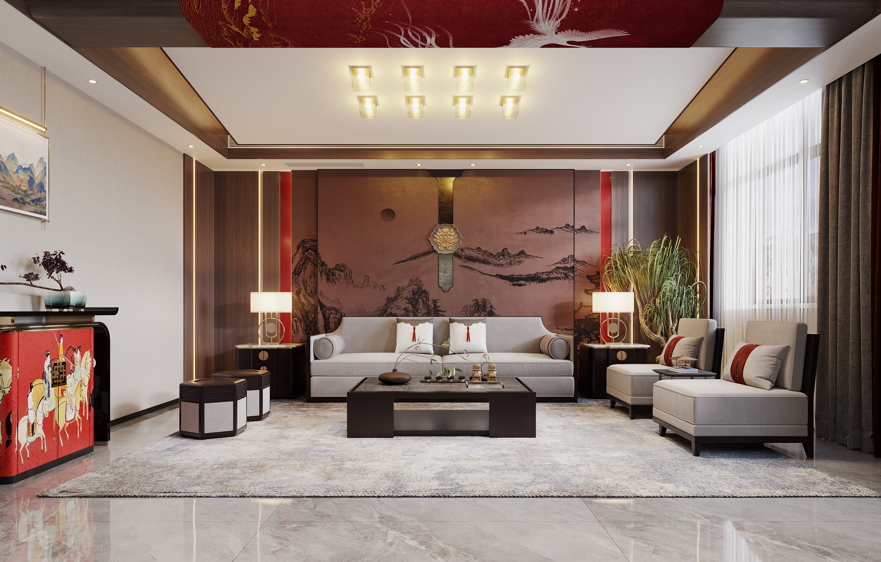 CR 新中式包间 餐厅包间 餐厅包厢-室内设计-拓者设计吧