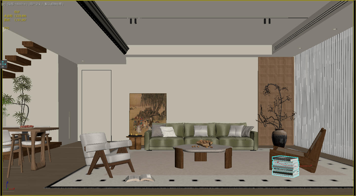 中古风客餐厅 ,复式客餐厅, 沙发组合, 茶几组合, 挂画, 餐桌组合-室内设计-拓者设计吧