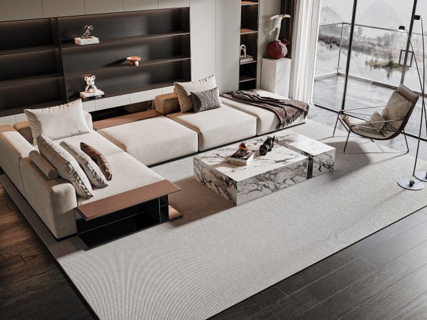 现代客厅组合沙发