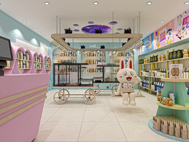 现代母婴店专卖店3D模型下载