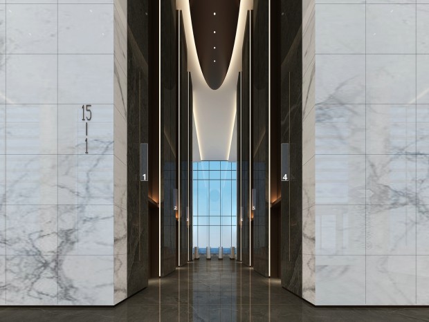 现代 商业空间 电梯间 走廊 过道
