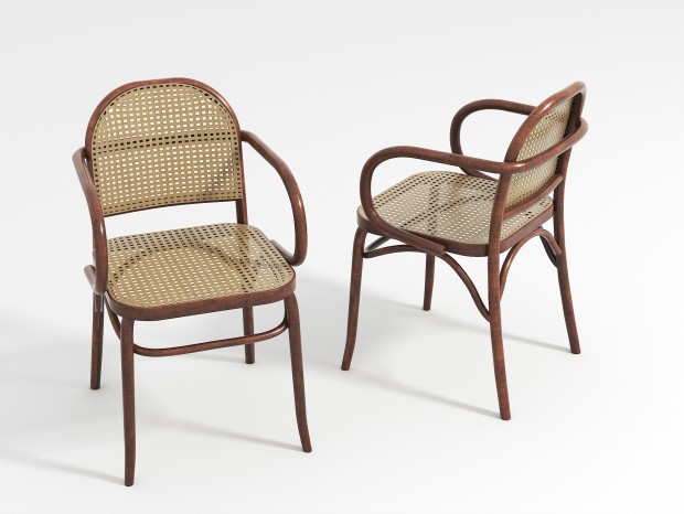 现代木质北欧藤椅