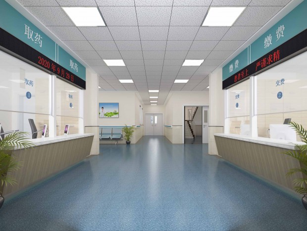 现代风格医院全套模型 大厅 走廊 病房 诊疗室