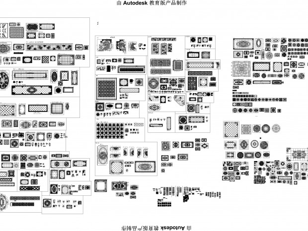 300����ʽʯ����ʽͥԺ�㳡ʯ��ƴ��CADͼ��