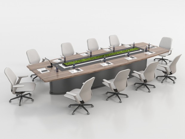 现代会议桌椅组合SketchUp模型 渲染器：Enscape