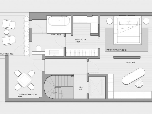 283㎡三层联排别墅平面CAD PSD