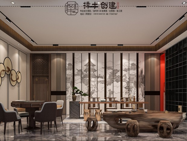 中式会所之茶室——扬州择木创建设计表现