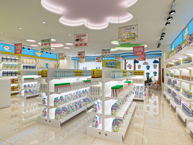 现代母婴店专卖店3D模型下载