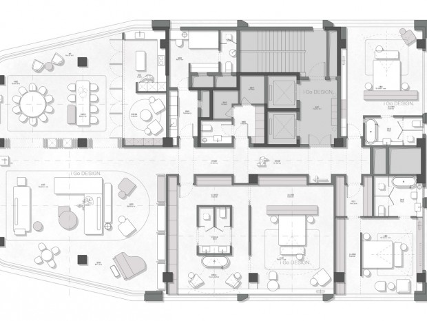 536㎡顶级豪宅大平层方案 CAD+PSD----i Go作品