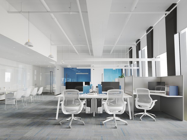 现代员工办公室 会议室 开敞办公区 办公桌椅 会议桌椅  办公椅 吊灯