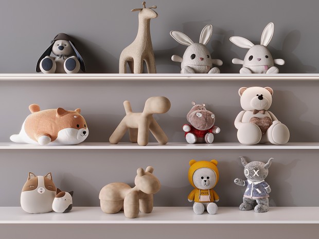 儿童毛绒玩具 玩具熊 小鹿小兔 公仔 动物造型毛绒玩具