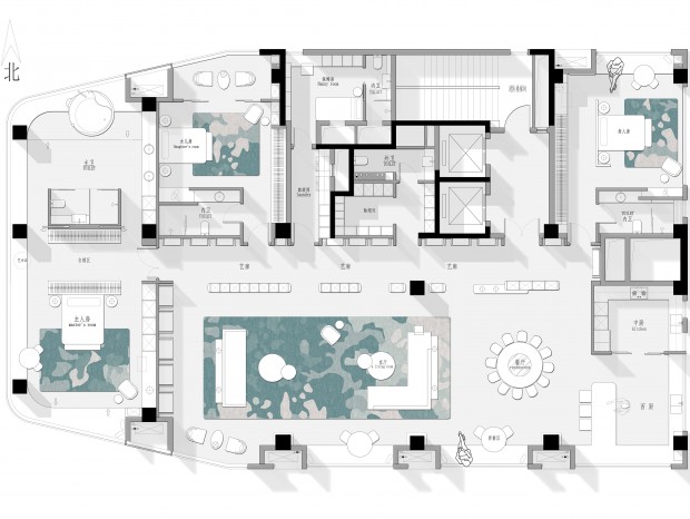 560㎡大平层豪宅三版方案 CAD+PSD分享--王一作品