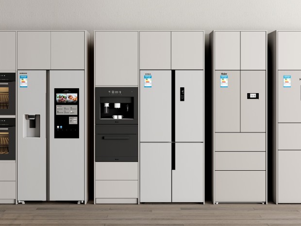 现代冰箱 嵌入式冰箱 烤箱 咖啡机