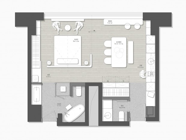 【免费】45㎡顶级公寓 两种方案 CAD PSD