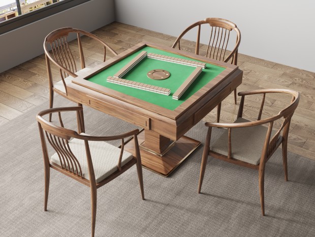 新中式棋牌桌，麻将桌，麻将机