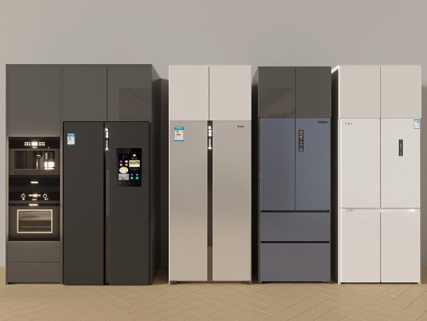 现代智能冰箱 四开门冰柜 嵌入式冰箱 蒸箱烤箱 双开门冰箱