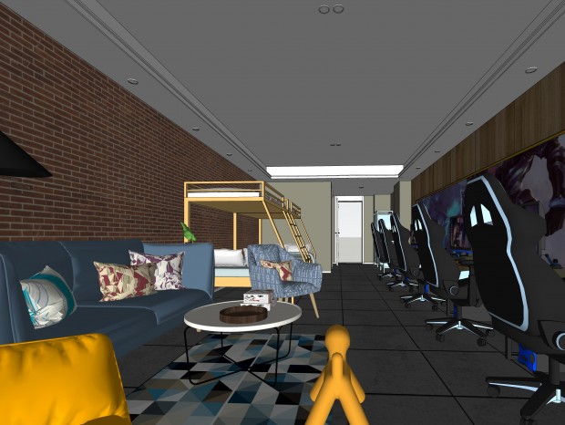 电竞酒店超现代  SketchUp模型 渲染器：Enscape