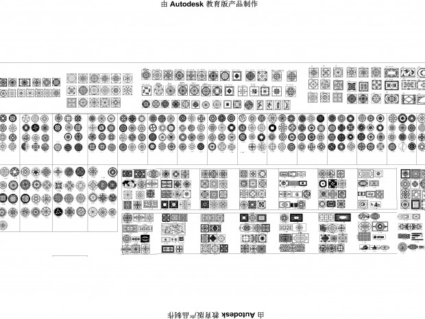 200����ʽʯ�ĵ���ƴ��CADͼ��