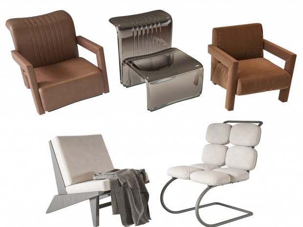 现代休闲椅、单椅、单人沙发、客厅、卧室、沙发、躺椅、休闲椅