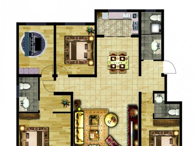 ���ز�С������ͼ��ư���ƽ��ͼ