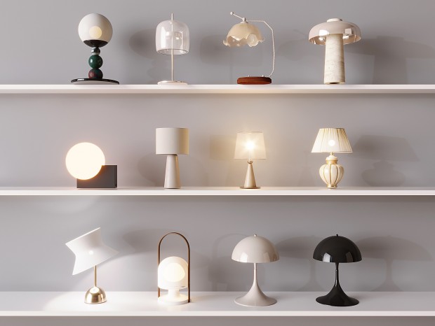 现代阅读灯 现代简约台灯 书桌台灯 创意蘑菇台灯