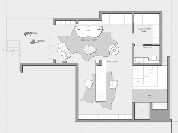 【免费】432㎡四层联排别墅户型 平面方案 CAD PSD
