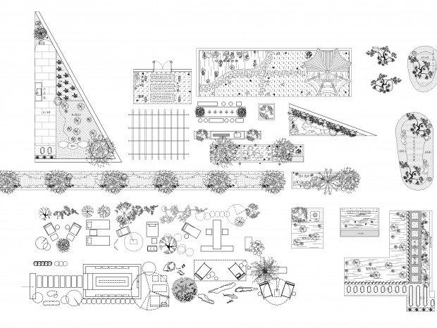 ͥԺ��԰����ƽ��cadͼ��