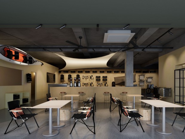 现代咖啡厅SketchUp模型 渲染器：Enscape