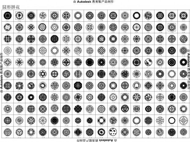 ��Բ�ε���ƴ��Բ��ƴ��CADͼ��